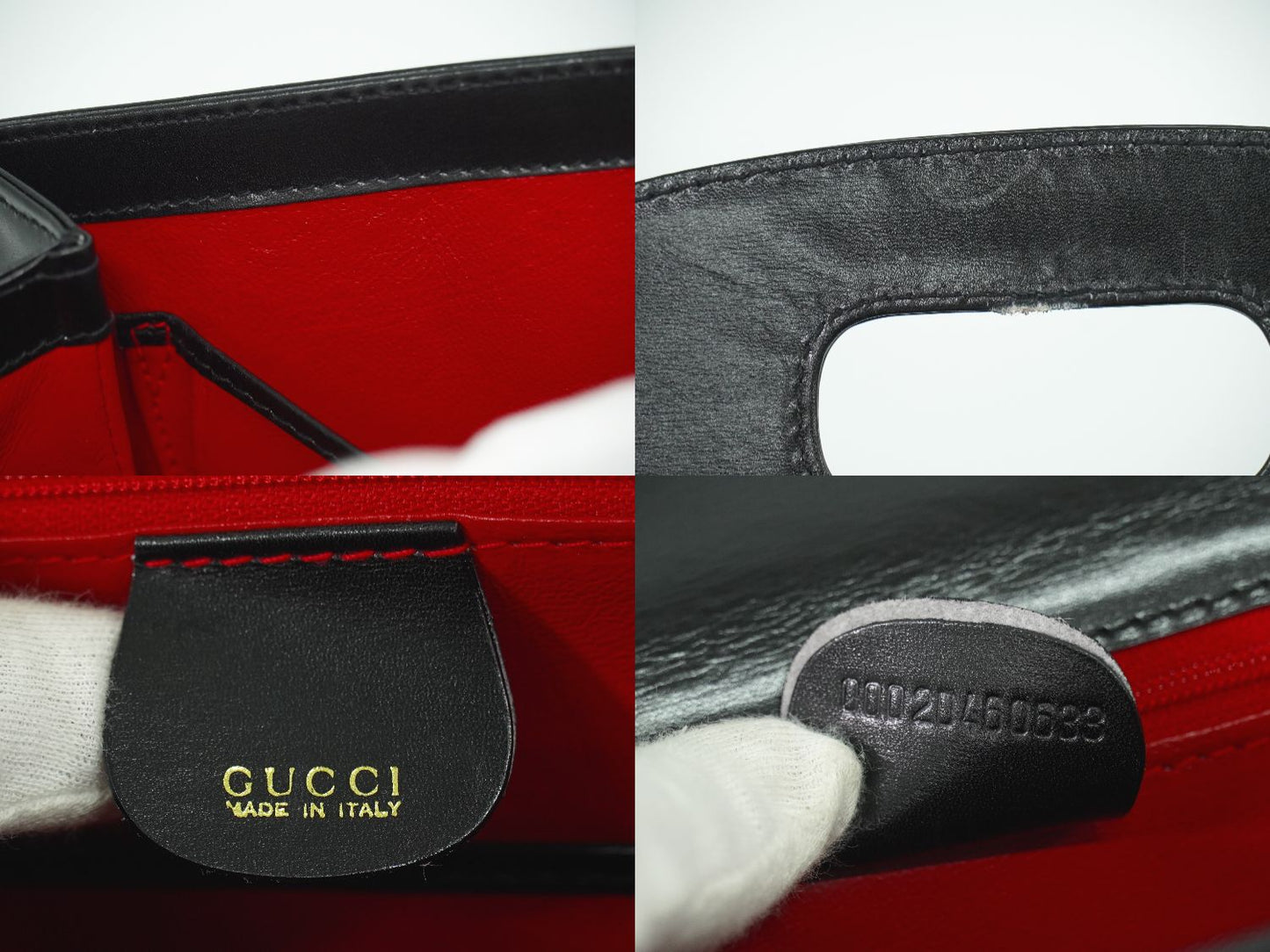 GUCCI バンブー 2WAY ショルダーバッグ ブラック