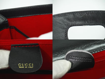 GUCCI バンブー 2WAY ショルダーバッグ ブラック