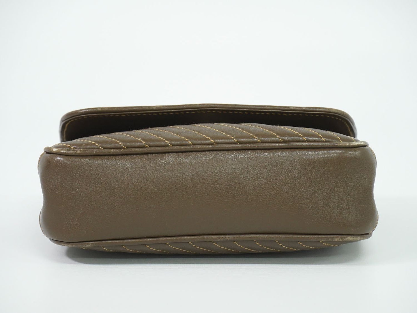 CELINE キルティング ショルダーバッグ ブラウン