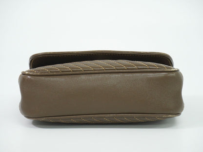 CELINE キルティング ショルダーバッグ ブラウン