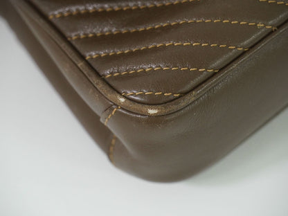 CELINE キルティング ショルダーバッグ ブラウン