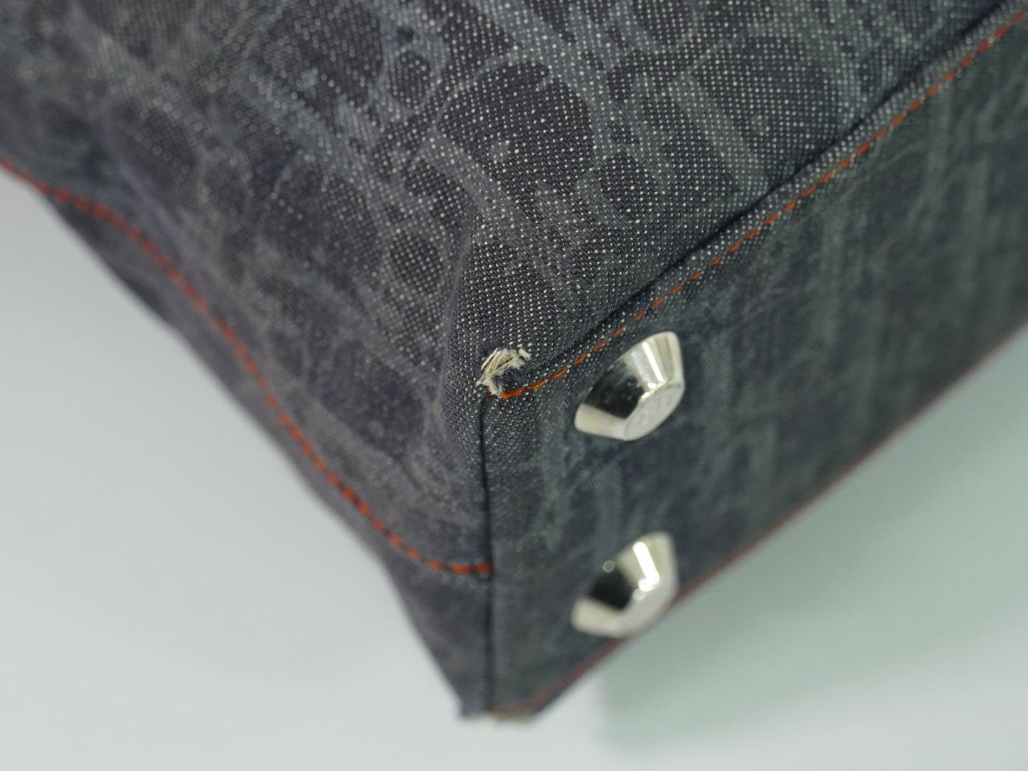 Christian Dior フライトライン トロッター トートバッグ ネイビー オレンジ