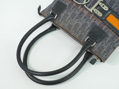 Christian Dior フライトライン トロッター トートバッグ ネイビー オレンジ