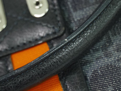 Christian Dior フライトライン トロッター トートバッグ ネイビー オレンジ