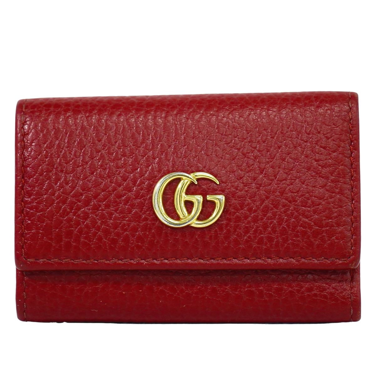 GUCCI GGマーモント キーケース 6連 レッド 456118