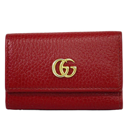 GUCCI GGマーモント キーケース 6連 レッド 456118