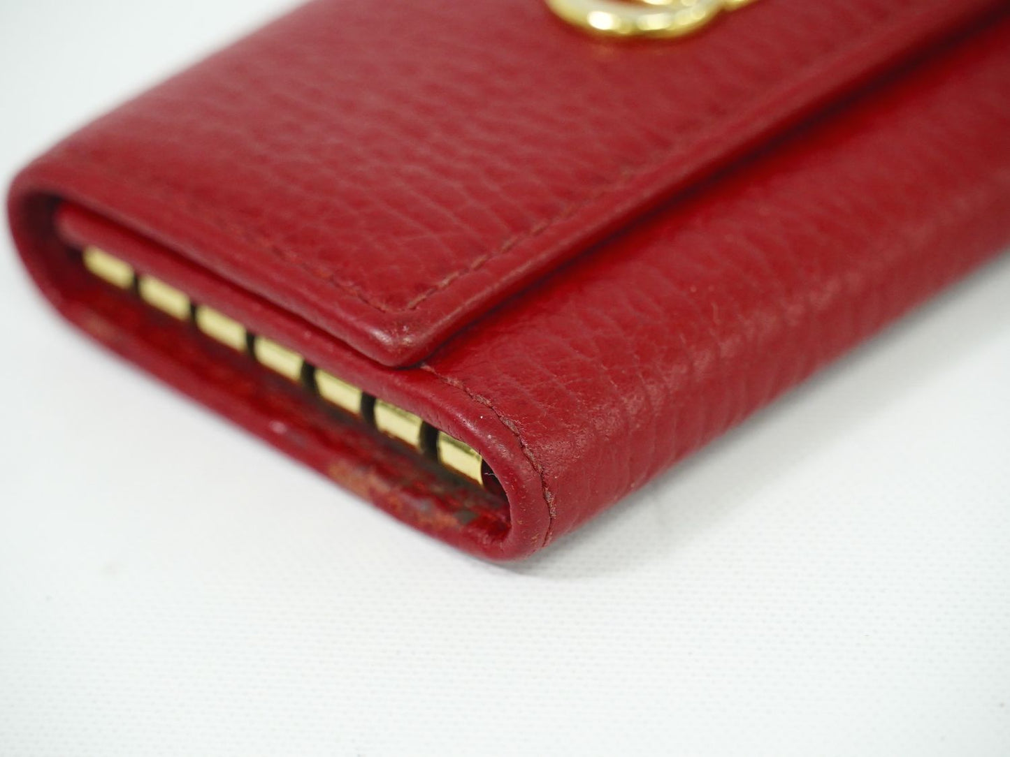 GUCCI GGマーモント キーケース 6連 レッド 456118
