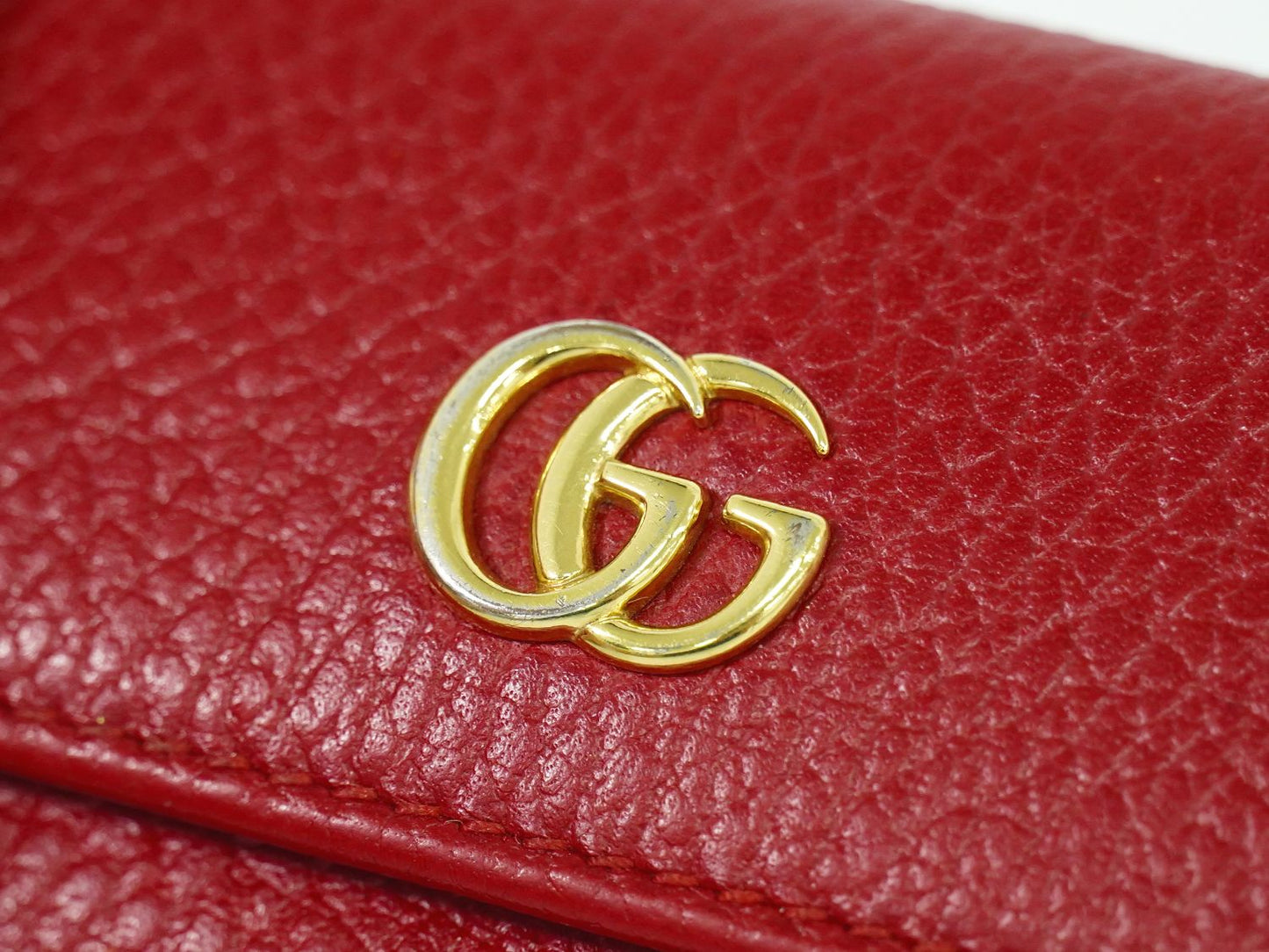 GUCCI GGマーモント キーケース 6連 レッド 456118
