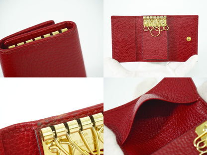 GUCCI GGマーモント キーケース 6連 レッド 456118