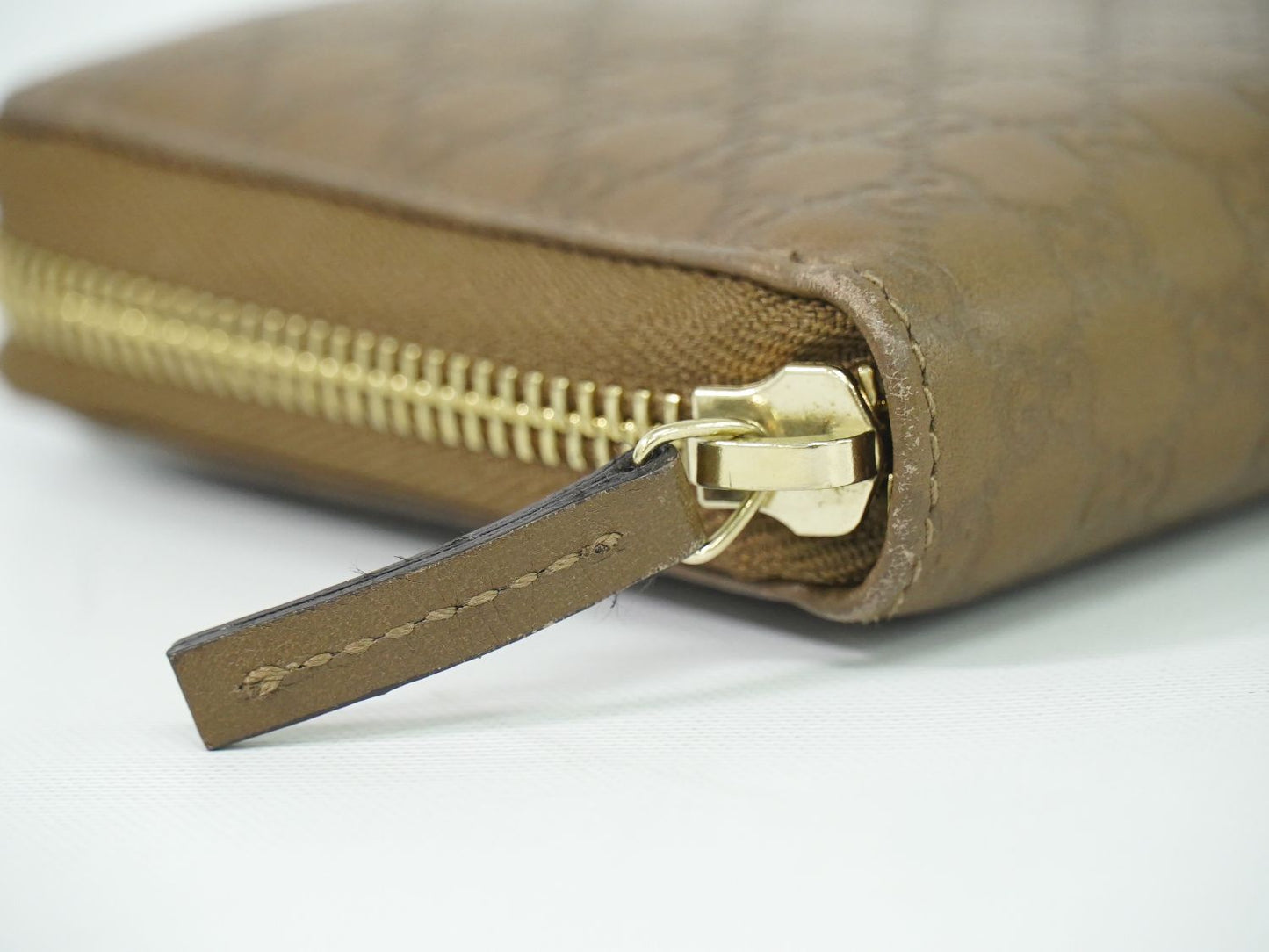 GUCCI マイクログッチシマ レザー 長財布 ブラウン 309758