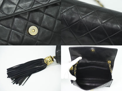 CHANEL ココマーク マトラッセ ショルダーバッグ ブラック