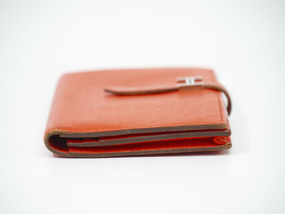 HERMES ベアンスフレ 長財布 T刻 オレンジ
