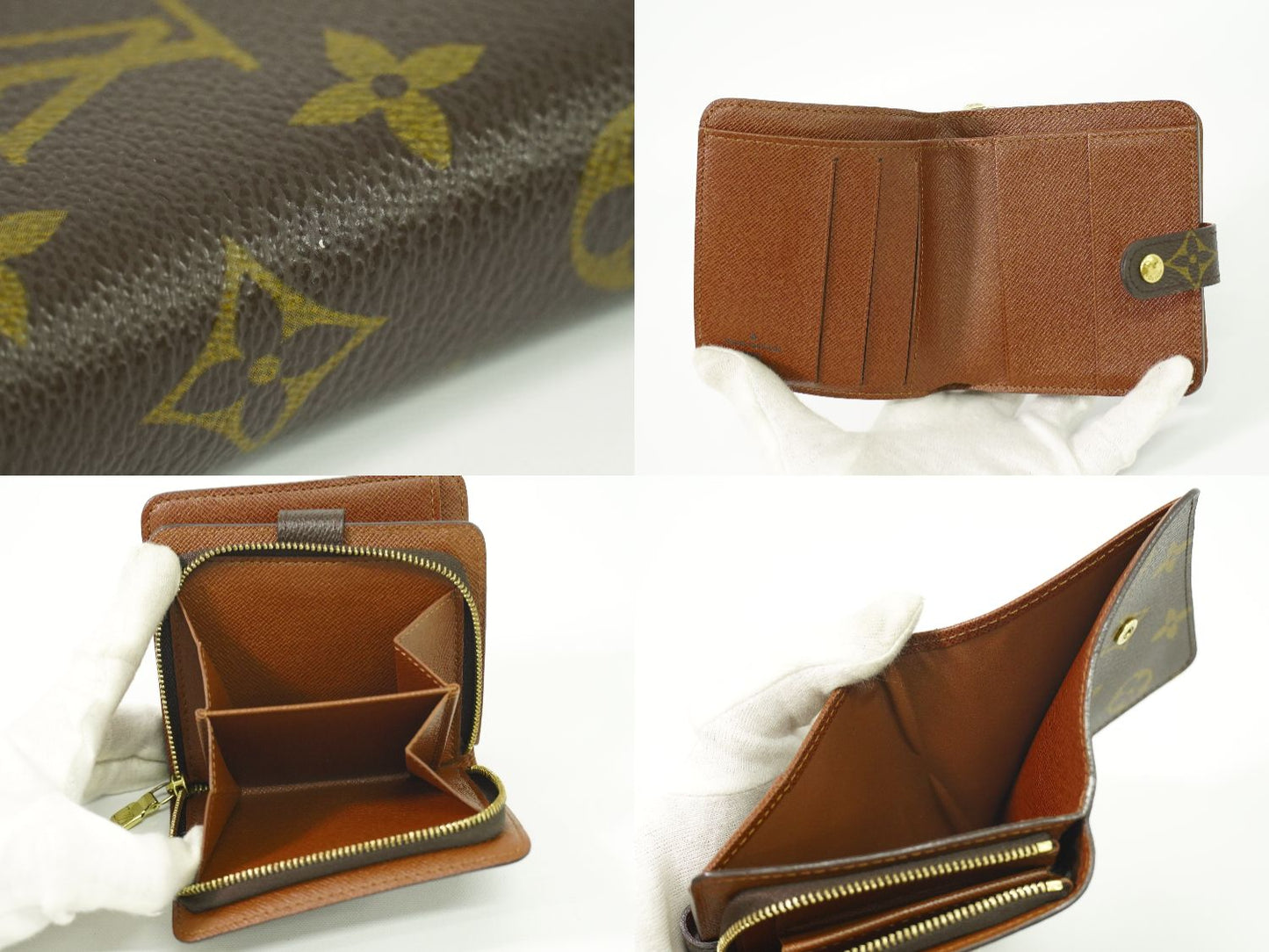 LOUIS VUITTON コンパクトジップ モノグラム 折財布 M61667