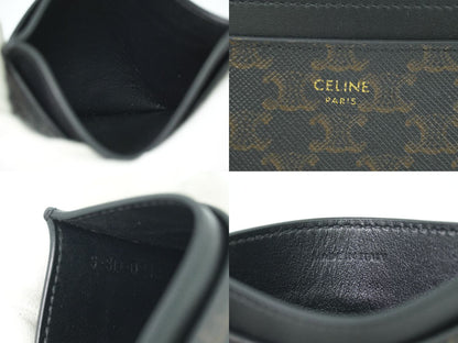 CELINE トリオンフ カードケース ブラック ブラウン