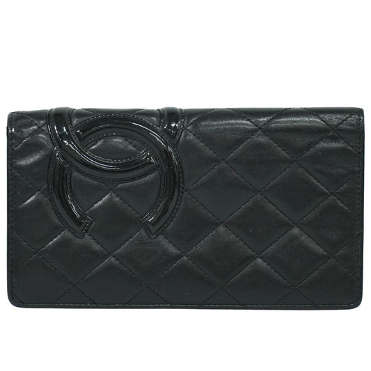 CHANEL ココマーク カンボンライン 長財布 ブラック