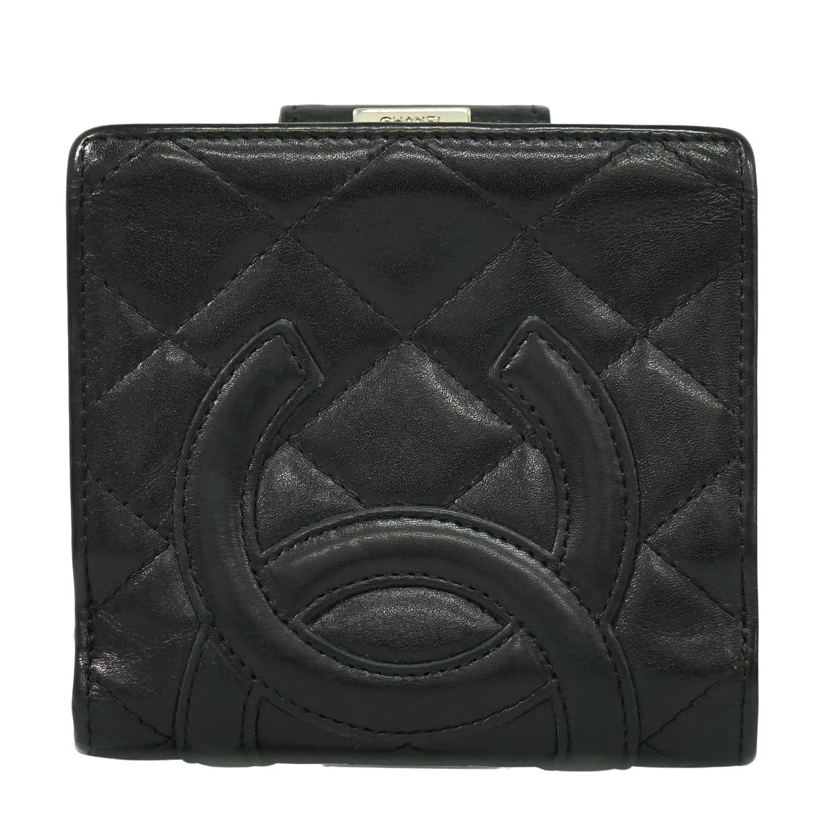 CHANEL ココマーク カンボンライン 折財布 ブラック