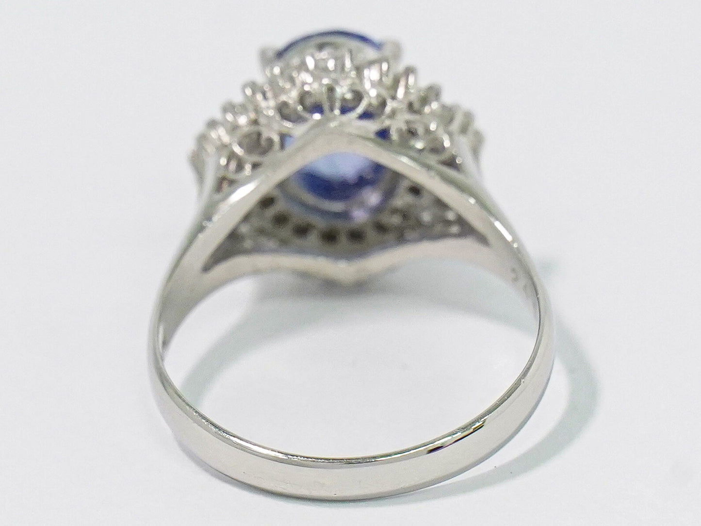 サファイア 2.45ct ダイヤモンド 0.39ct Pt900 リング 12号 ブルー