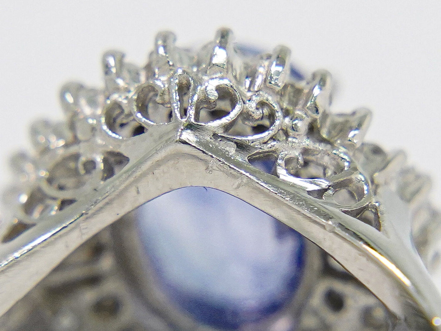 サファイア 2.45ct ダイヤモンド 0.39ct Pt900 リング 12号 ブルー