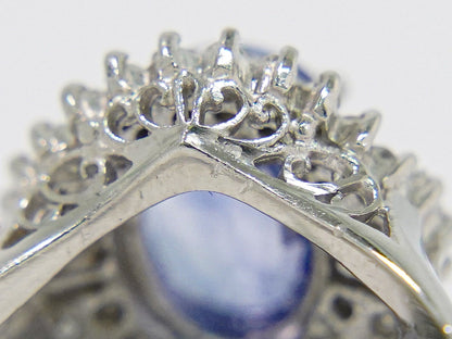 サファイア 2.45ct ダイヤモンド 0.39ct Pt900 リング 12号 ブルー