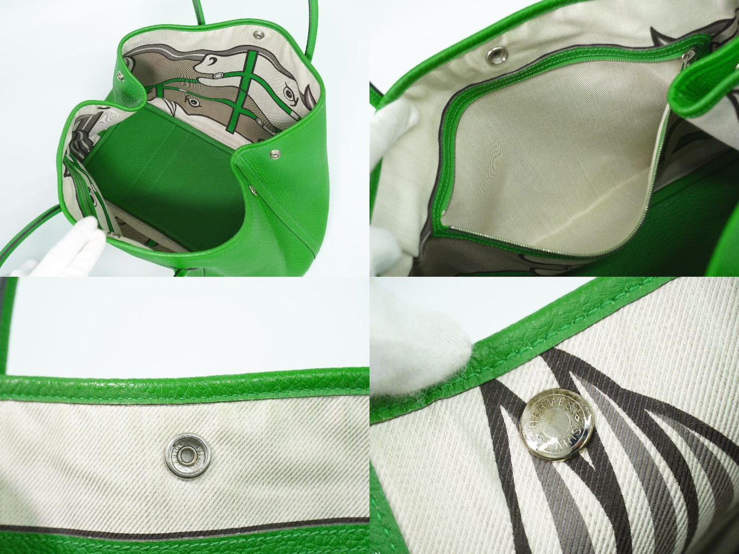 HERMES ガーデンパーティ PM トートバッグ T刻 バンブー