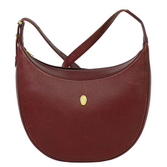 Cartier マストライン ショルダーバッグ ボルドー