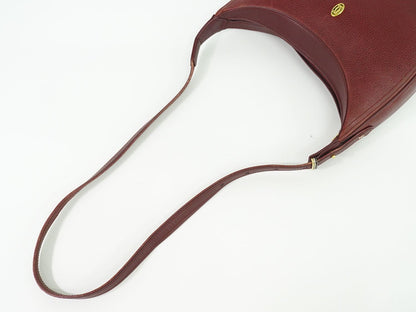 Cartier マストライン ショルダーバッグ ボルドー