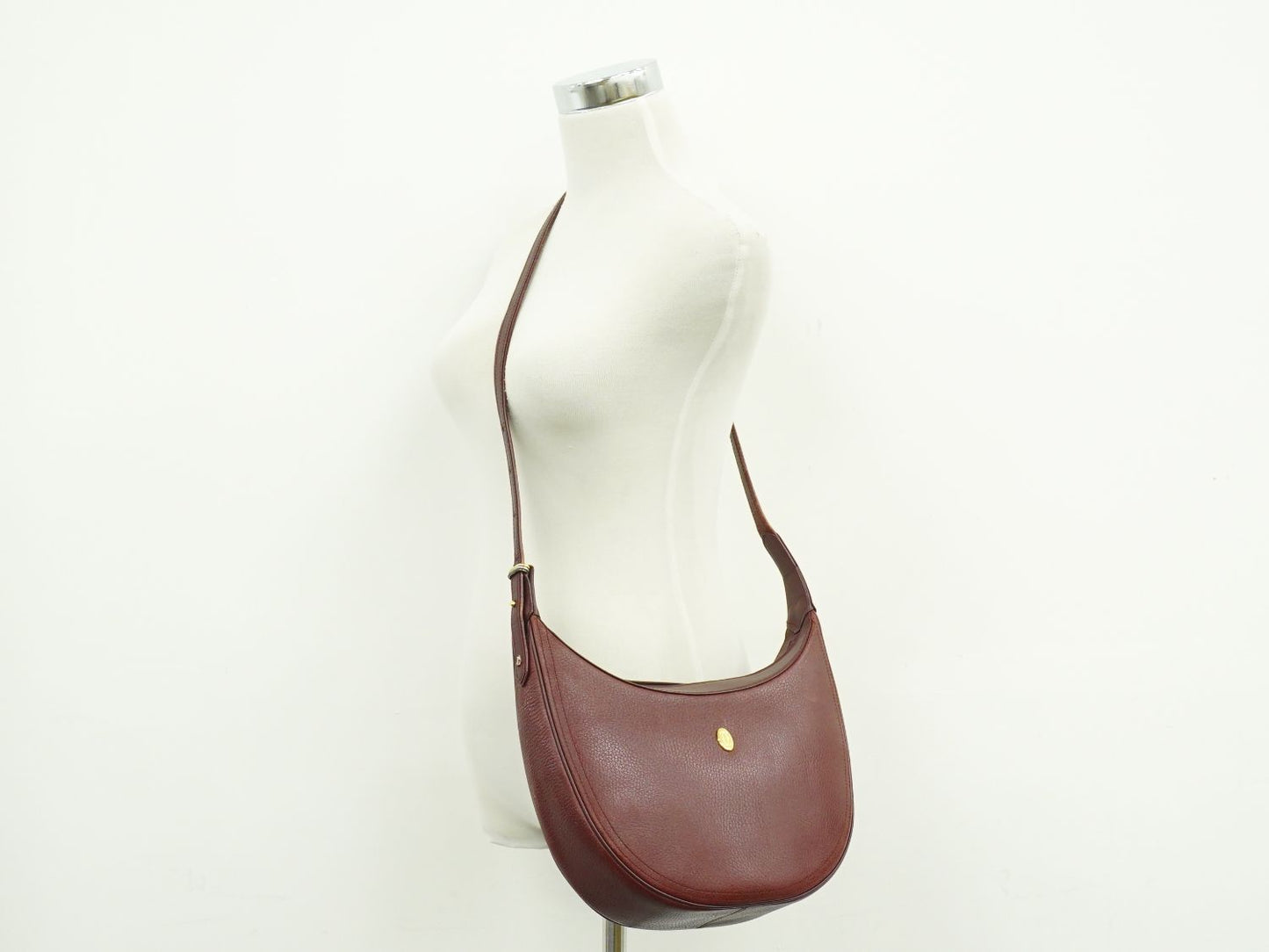 Cartier マストライン ショルダーバッグ ボルドー