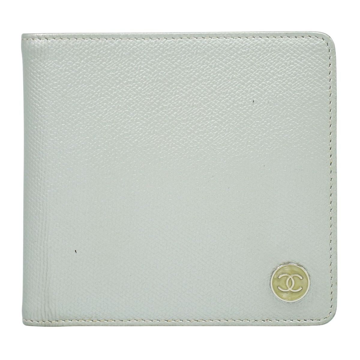 CHANEL ココマーク ココボタン 折財布 シルバー