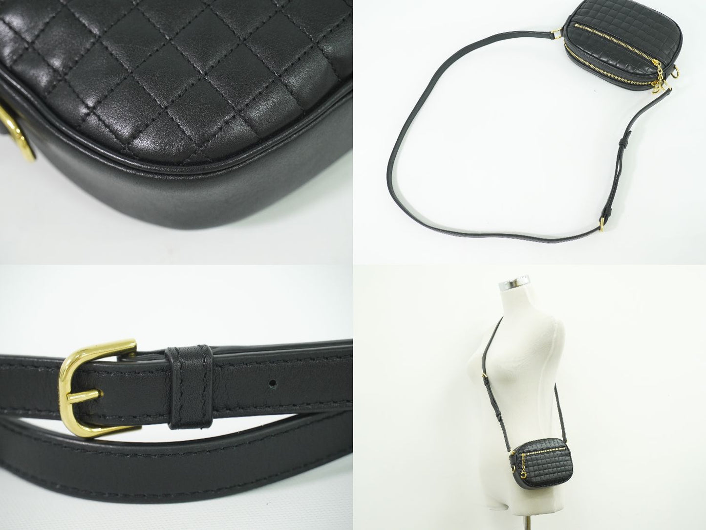 CELINE Cチャーム ショルダーバッグ ブラック