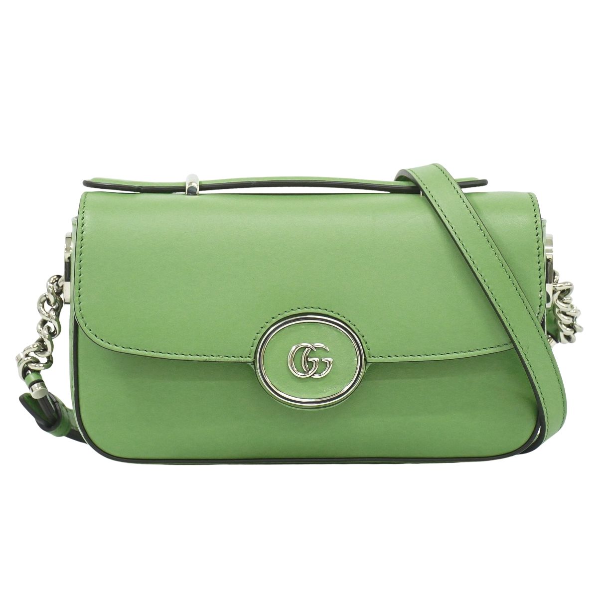 GUCCI プチGG 2WAY ミニ ショルダーバッグ ライトグリーン 739722