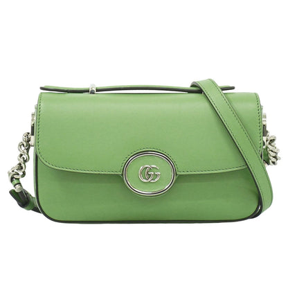 GUCCI プチGG 2WAY ミニ ショルダーバッグ ライトグリーン 739722