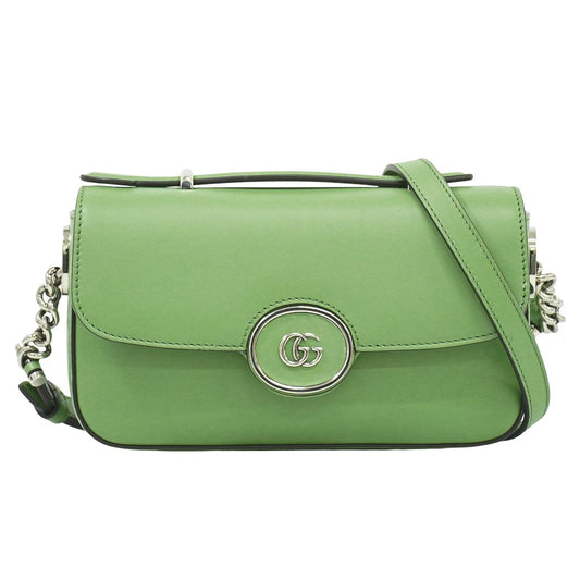 GUCCI プチGG 2WAY ミニ ショルダーバッグ ライトグリーン 739722