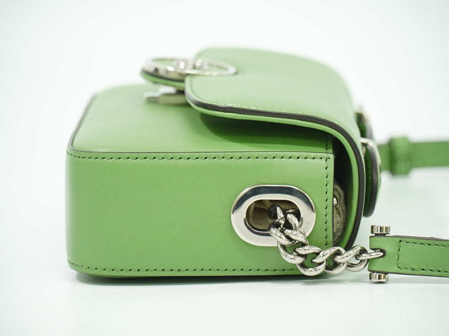 GUCCI プチGG 2WAY ミニ ショルダーバッグ ライトグリーン 739722