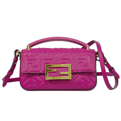 FENDI バゲット フォンポーチ ズッカ 2WAY ショルダーバッグ ピンク 7AS142