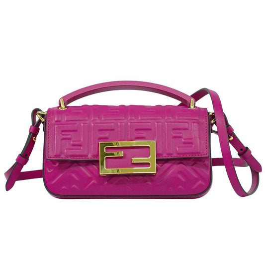 FENDI バゲット フォンポーチ ズッカ 2WAY ショルダーバッグ ピンク 7AS142