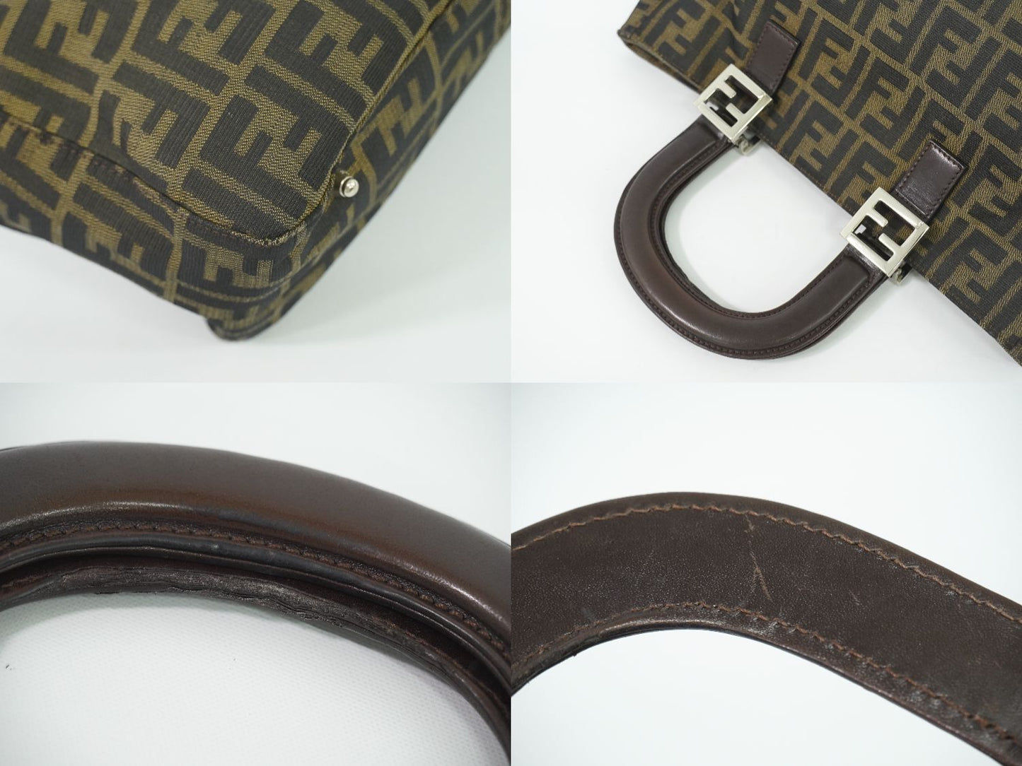 FENDI ズッカ ハンドバッグ ブラウン 26329