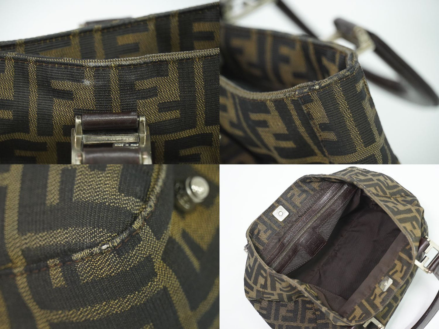 FENDI ズッカ ハンドバッグ ブラウン 26329