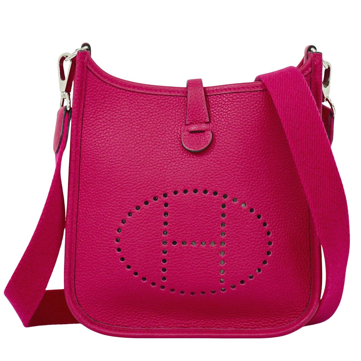 HERMES エヴリン TPM トリヨンクレマンス レザー ショルダーバッグ ローズエクストリーム