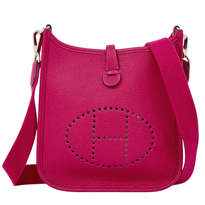 HERMES エヴリン TPM トリヨンクレマンス レザー ショルダーバッグ ローズエクストリーム