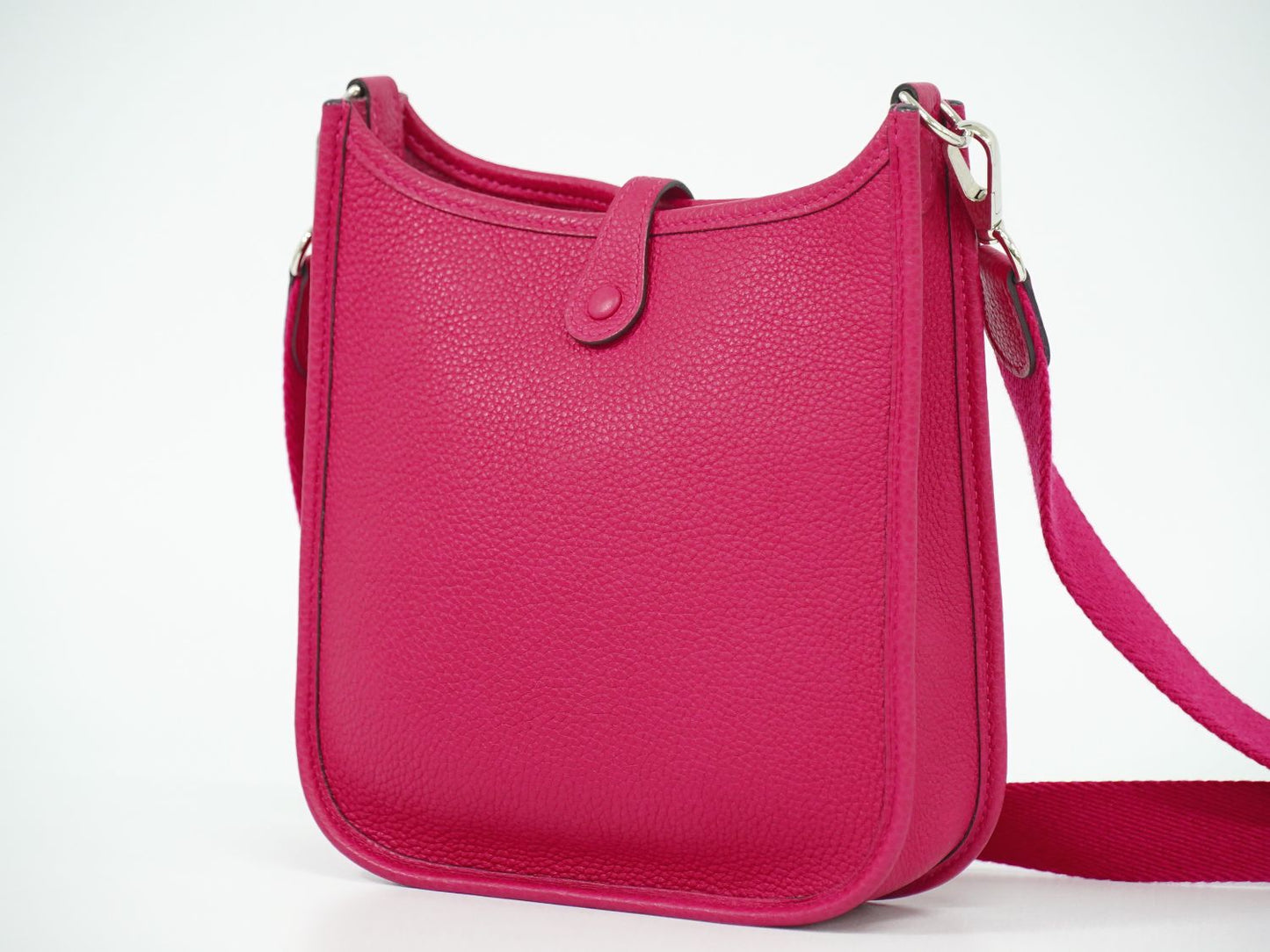 HERMES エヴリン TPM トリヨンクレマンス レザー ショルダーバッグ ローズエクストリーム