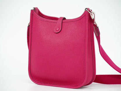 HERMES エヴリン TPM トリヨンクレマンス レザー ショルダーバッグ ローズエクストリーム