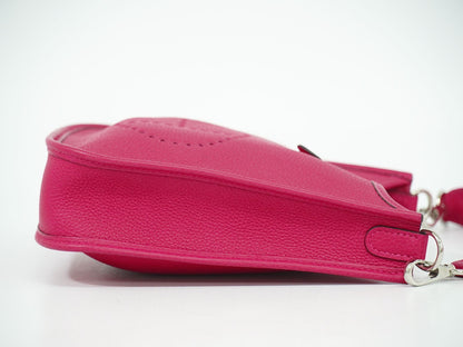 HERMES エヴリン TPM トリヨンクレマンス レザー ショルダーバッグ ローズエクストリーム