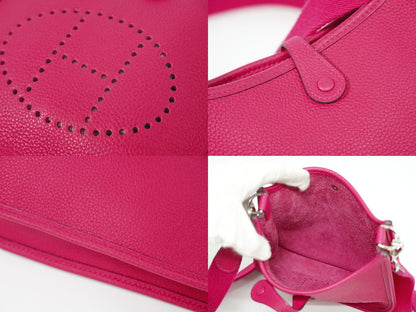 HERMES エヴリン TPM トリヨンクレマンス レザー ショルダーバッグ ローズエクストリーム