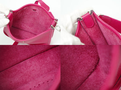 HERMES エヴリン TPM トリヨンクレマンス レザー ショルダーバッグ ローズエクストリーム