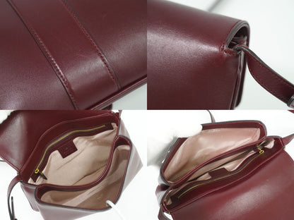 GUCCI GGマーモント アリー ショルダーバッグ ボルドー 550129