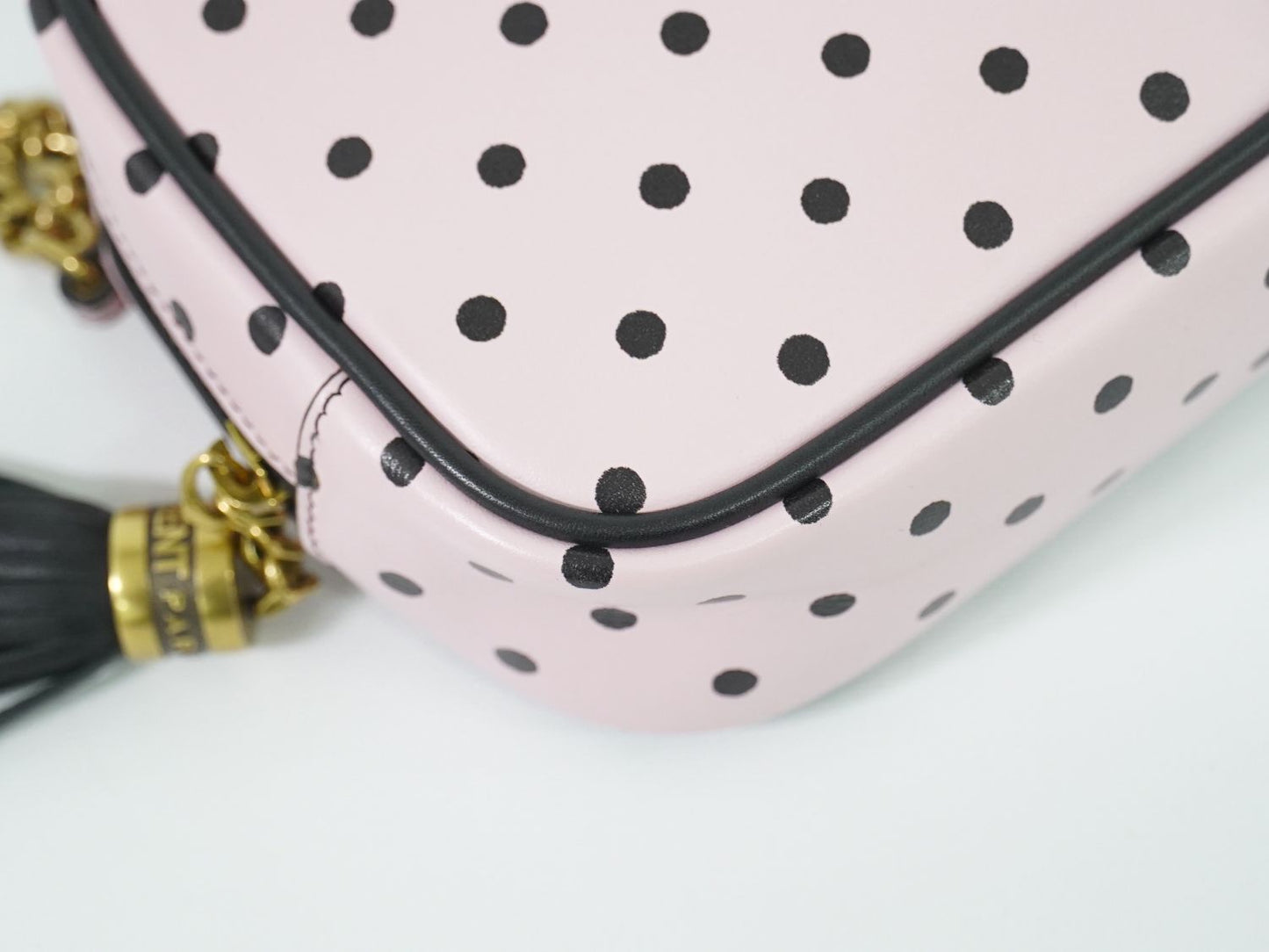 SAINT LAURENT ルー タッセル ショルダーバッグ ピンク ブラック 612563