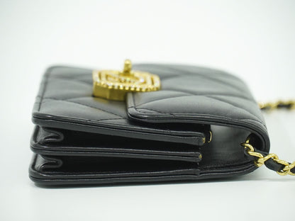 CHANEL ココマーク マトラッセ ショルダーバッグ ブラック