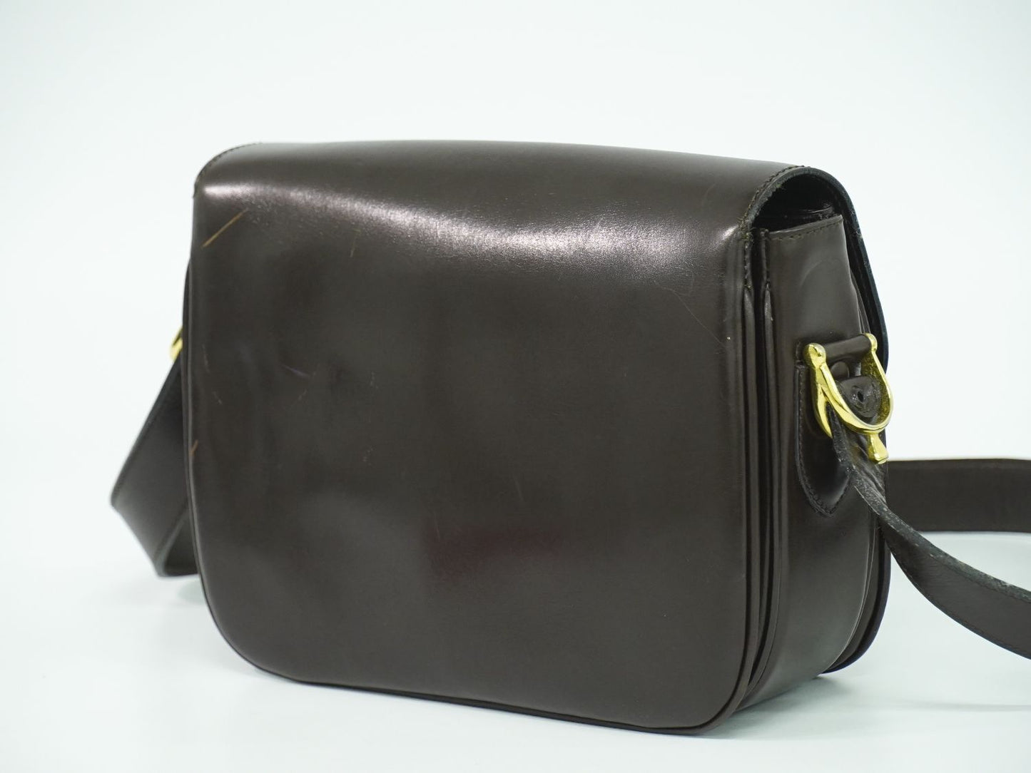 CELINE 馬車金具 ショルダーバッグ ブラウン