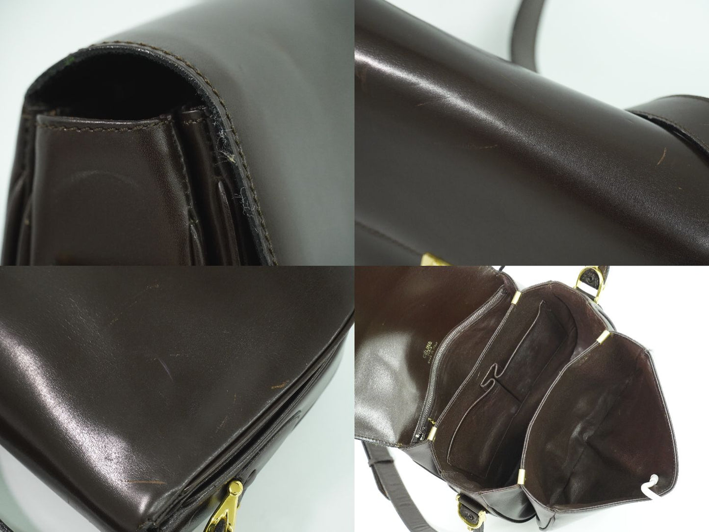 CELINE 馬車金具 ショルダーバッグ ブラウン