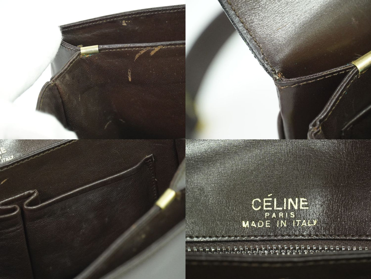 CELINE 馬車金具 ショルダーバッグ ブラウン